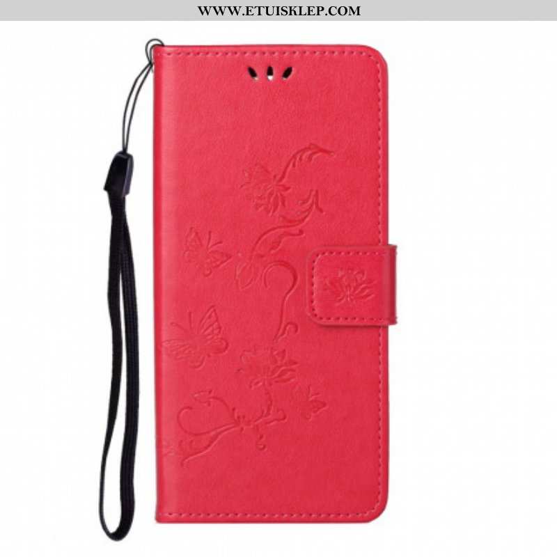Etui Folio do Xiaomi Redmi Note 10 Pro Motyle I Kwiaty